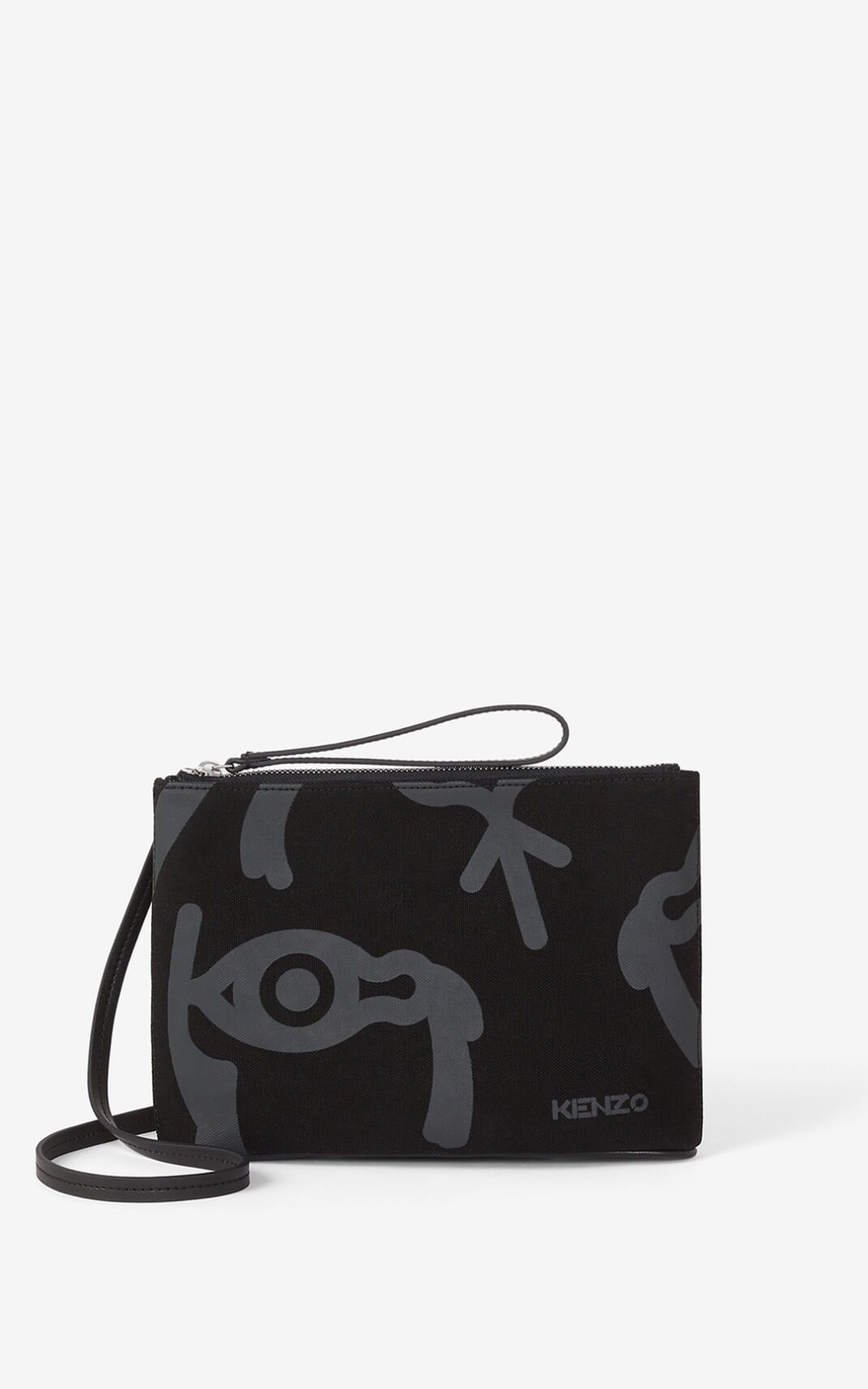 Bolsa Shopper Kenzo Arc Lona and shoulder strap Feminino - Pretas | 253XUKTWE